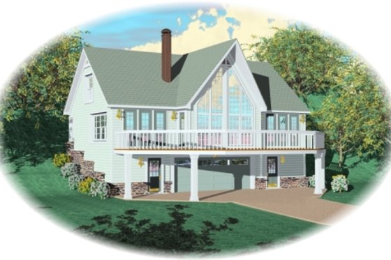 Exterior - Front Elevation for Bungalow House Plan #81-1659 - 3 bed, 3 bath