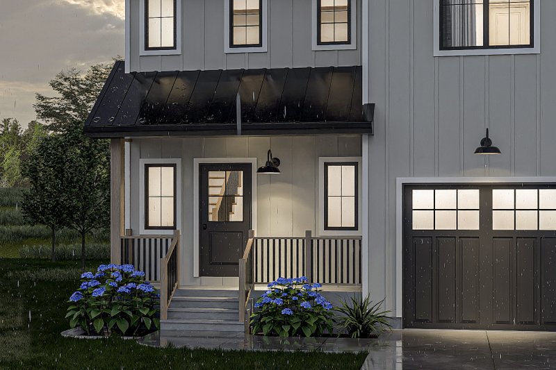 Dream House Plan - Exterior - Covered Porch for Farmhouse House Plan #455-377 - 3 bed, 2.5 bath