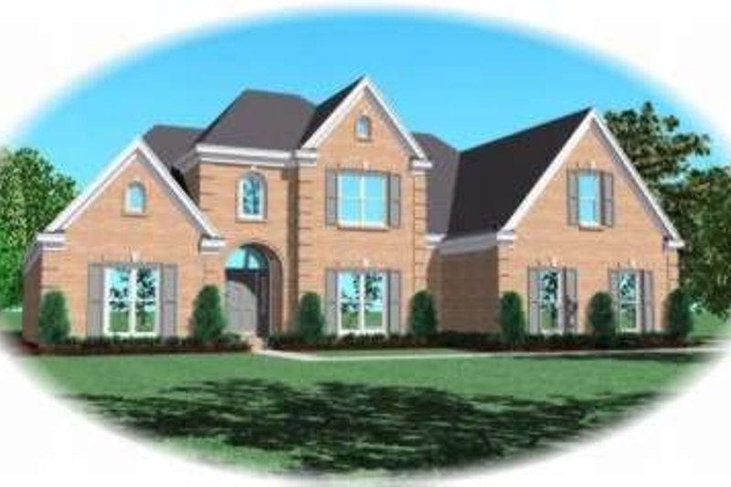 European Style House Plan - 4 Beds 3.5 Baths 3326 Sq/Ft Plan #81-1172