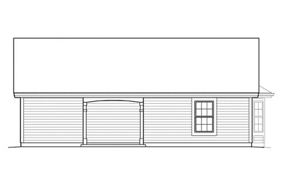 Exterior - Rear Elevation for Cottage House Plan #57-400 - 1 bed, 1 bath