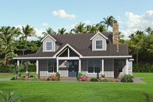 Country Exterior - Front Elevation Plan #932-349