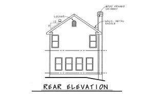 Exterior - Rear Elevation for Victorian House Plan #20-2469 - 3 bed, 2.5 bath