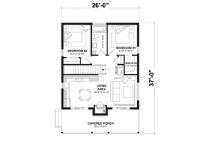 Floor Plan - Main Floor for Bungalow House Plan #23-2826 - 3 bed, 2 bath