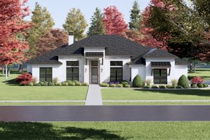 Prairie Exterior - Front Elevation Plan #1096-37