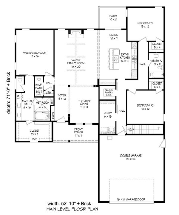Home Plan - Cottage Floor Plan - Main Floor Plan #932-325