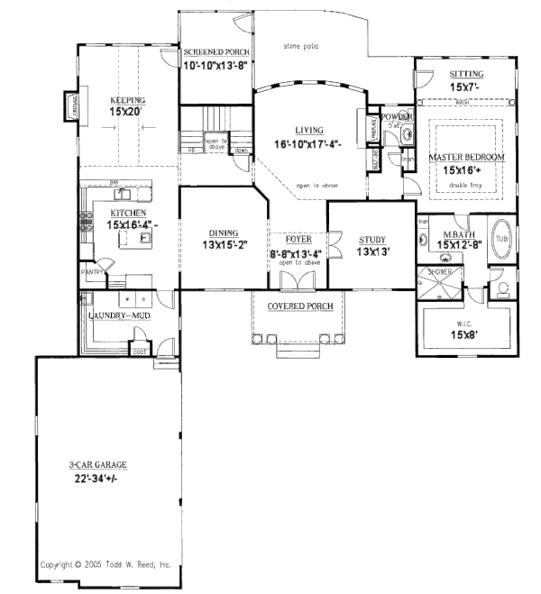 House Plan Design - European Floor Plan - Main Floor Plan #437-6