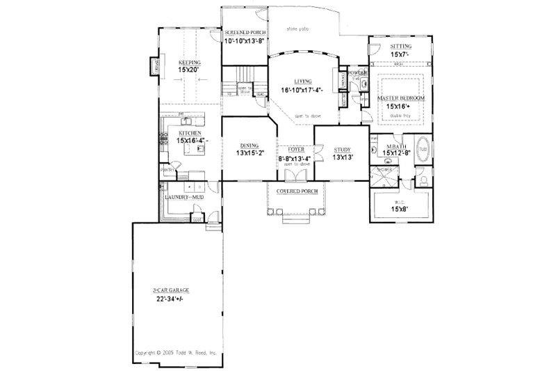 Home Plan - Floor Plan - Main Floor for European House Plan #437-6 - 4 bed, 4.5 bath
