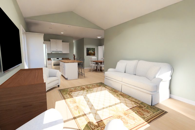 Home Plan - Interior - Family Room 1 for Cottage House Plan #513-2474 - 3 bed, 2 bath