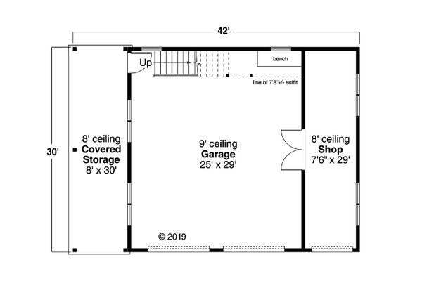 Craftsman Floor Plan - Main Floor Plan #124-933
