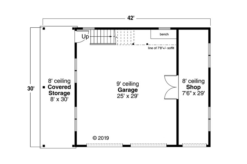 Dream House Plan - Floor Plan - Main Floor for Craftsman House Plan #124-933, 0 bath