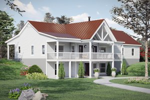 Southern Exterior - Front Elevation Plan #932-945