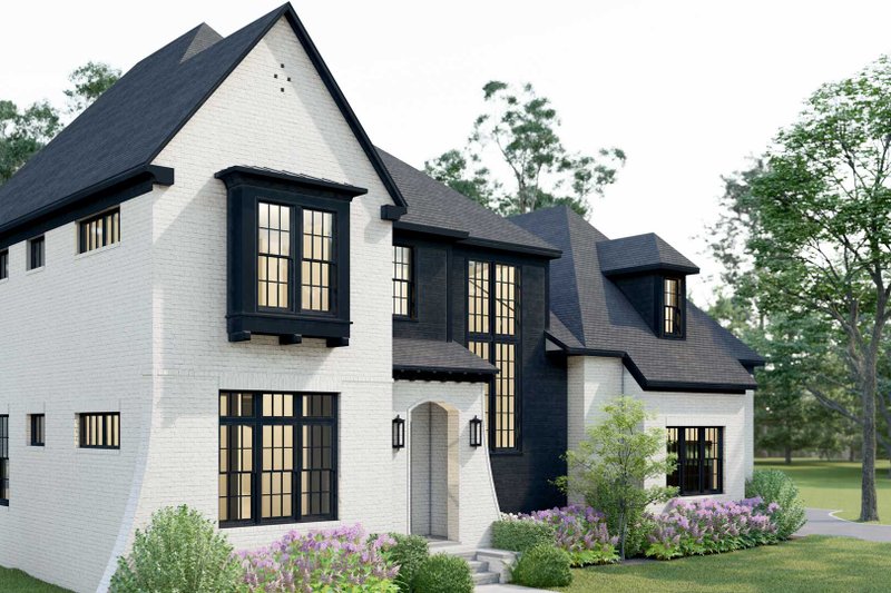 House Blueprint - Exterior - Front Elevation 3 for Tudor House Plan #1079-7 - 5 bed, 4 bath