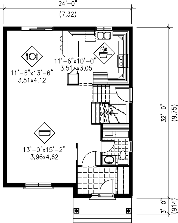 Dream House Plan - European Floor Plan - Main Floor Plan #25-271