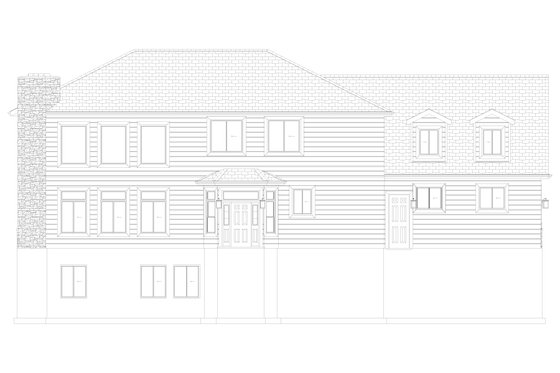 Exterior - Rear Elevation 1 for Craftsman House Plan #1060-53 - 3 bed, 2.5 bath