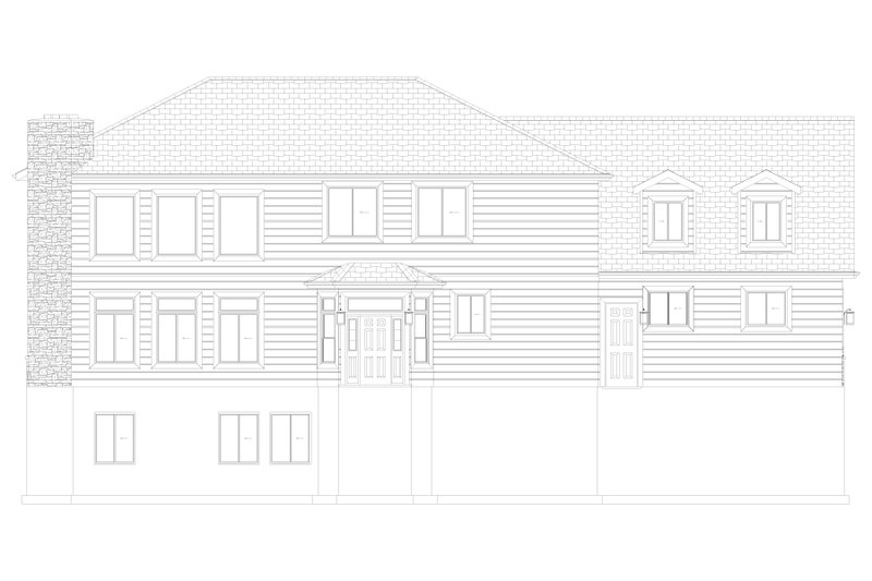 Home Plan - Exterior - Rear Elevation 1 for Craftsman House Plan #1060-53 - 3 bed, 2.5 bath