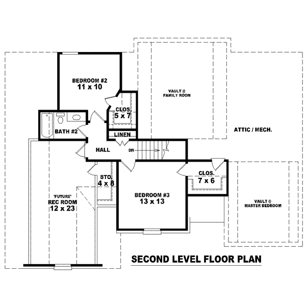 European Floor Plan - Upper Floor Plan #81-1435