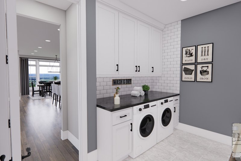 House Blueprint - Interior - Laundry for Farmhouse House Plan #51-1238 - 2 bed, 2.5 bath