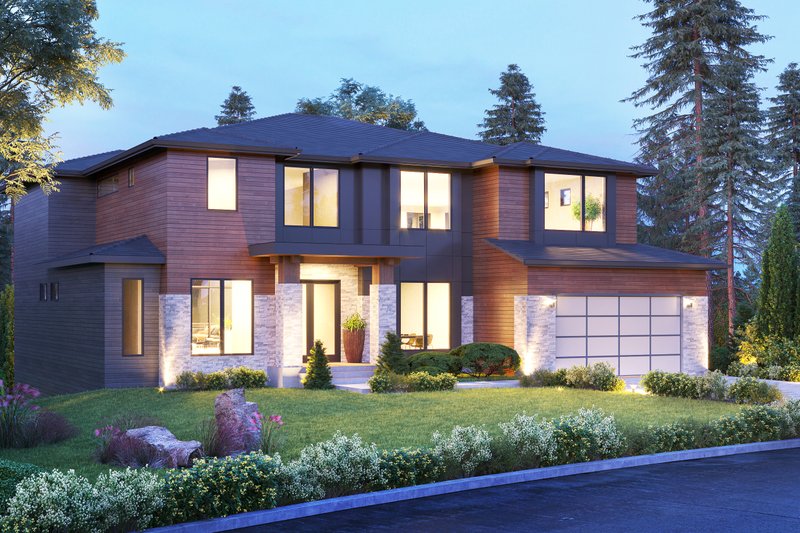Dream House Plan - Contemporary Exterior - Front Elevation Plan #1066-139
