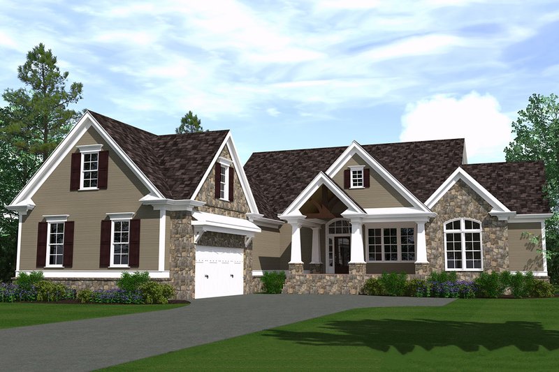 House Plan Design - Ranch Exterior - Front Elevation Plan #1071-12