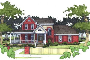 Southern Exterior - Front Elevation Plan #120-138