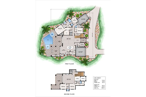 Floor Plan - Main Floor for Contemporary House Plan #1083-27 - 5 bed, 6 bath