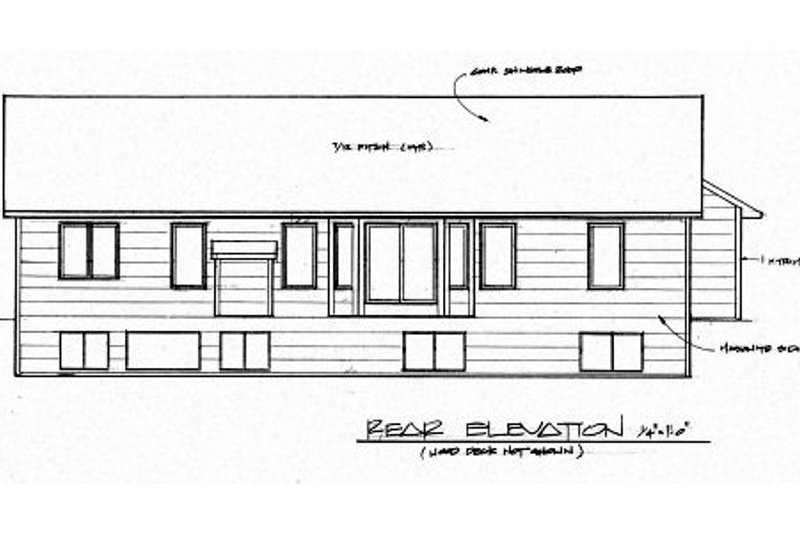Dream House Plan - Exterior - Rear Elevation for Traditional House Plan #58-189 - 3 bed, 2 bath
