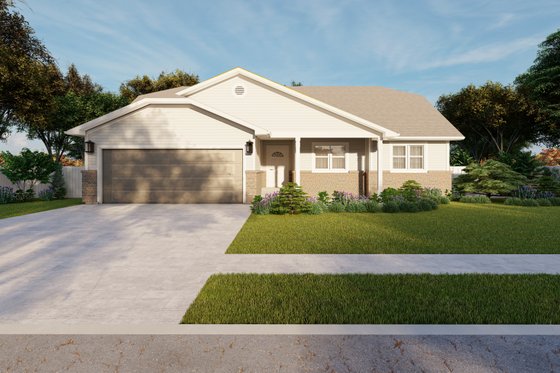 Exterior - Front Elevation 3 for Traditional House Plan #1060-196 - 3 bed, 2 bath
