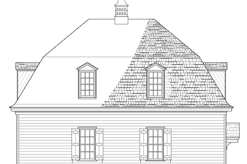 Architectural House Design - Exterior - Rear Elevation for Country House Plan #137-382 - 1 bed, 1 bath