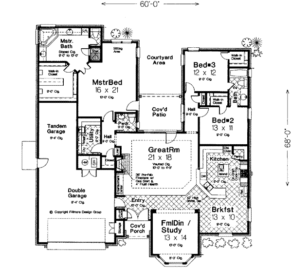 Traditional Floor Plan - Main Floor Plan #310-256