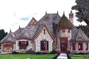 European Style House Plan - 3 Beds 3.5 Baths 2847 Sq/Ft Plan #310-707 