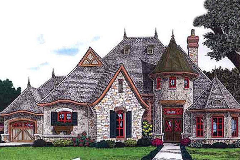 Dream House Plan - European Exterior - Front Elevation Plan #310-707