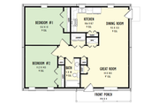 Barndominium Style House Plan - 2 Beds 1 Baths 1140 Sq/Ft Plan #1092-22 