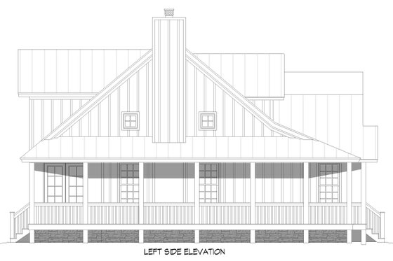 Exterior - Other Elevation for Farmhouse House Plan #932-1444 - 3 bed, 2.5 bath