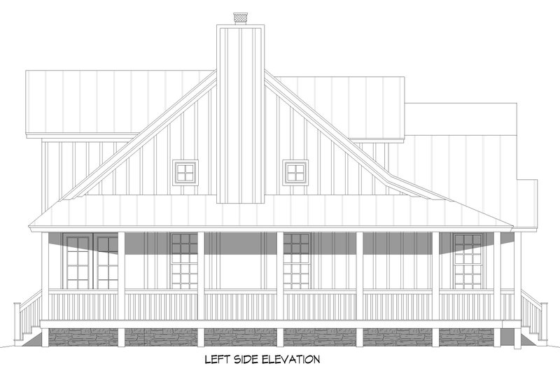 House Blueprint - Exterior - Other Elevation for Farmhouse House Plan #932-1444 - 3 bed, 2.5 bath