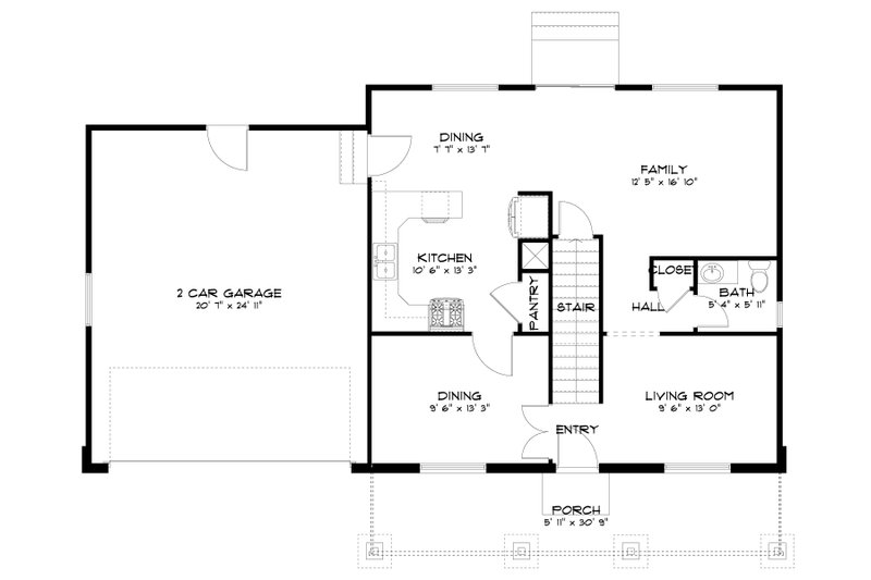 House Blueprint - Floor Plan - Main Floor for Traditional House Plan #1060-440 - 3 bed, 2.5 bath