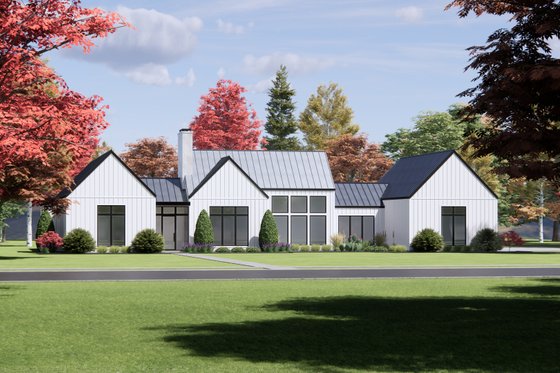 Exterior - Front Elevation 3 for Modern House Plan #1096-95 - 3 bed, 2 bath