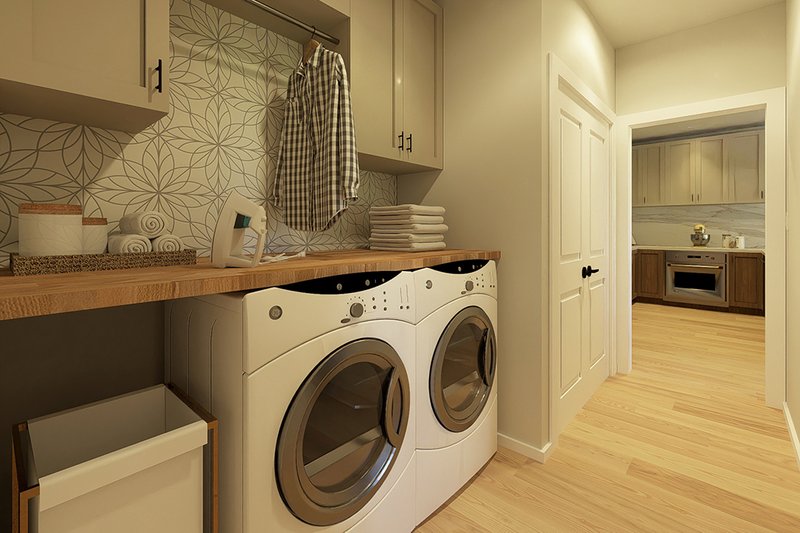 Architectural House Design - Interior - Laundry for Farmhouse House Plan #126-258 - 2 bed, 2 bath