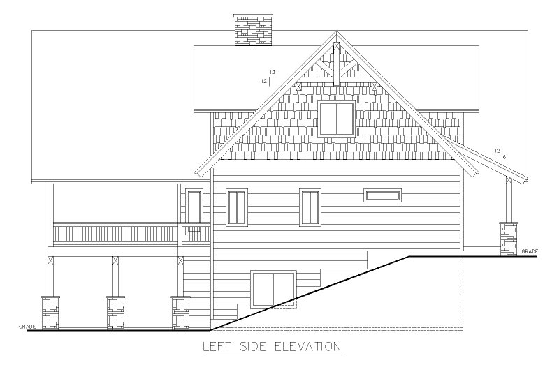 Architectural House Design - Exterior - Other Elevation for Craftsman House Plan #117-938 - 3 bed, 2.5 bath