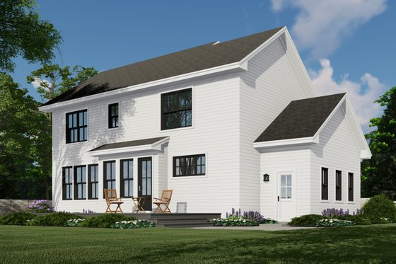 Exterior - Rear Elevation for Farmhouse House Plan #51-1200 - 3 bed, 2.5 bath