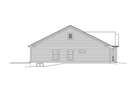 Exterior - Other Elevation for Ranch House Plan #57-646 - 2 bed, 2 bath