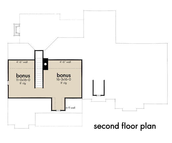 House Blueprint - Farmhouse Floor Plan - Upper Floor Plan #120-262
