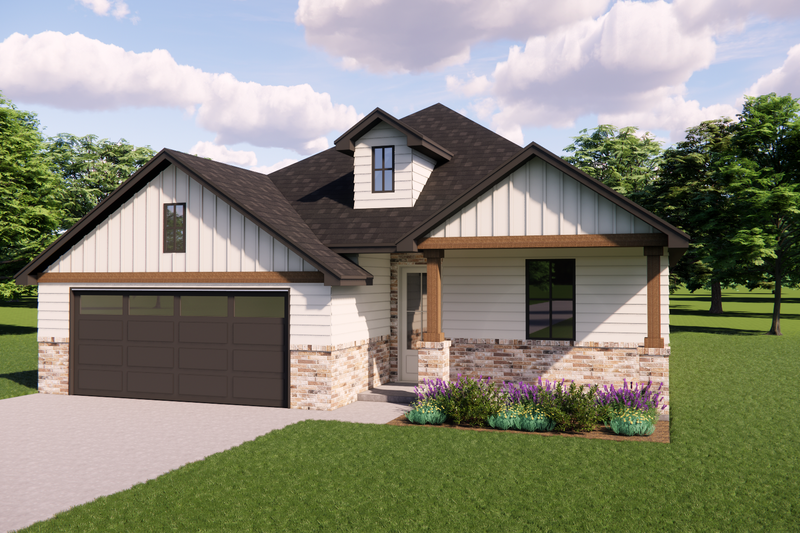 Architectural House Design - Exterior - Front Elevation 3 for Farmhouse House Plan #1119-20 - 3 bed, 2 bath