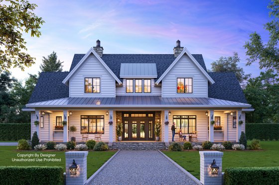 Home Plan - Exterior - Front Elevation for Farmhouse House Plan #51-1149 - 4 bed, 4.5 bath