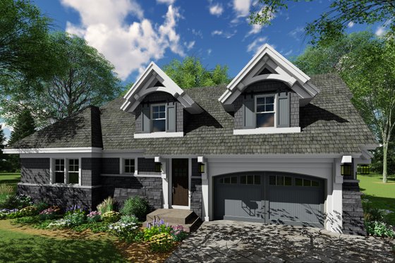 Exterior - Front Elevation 6 for Cottage House Plan #51-568 - 4 bed, 3 bath