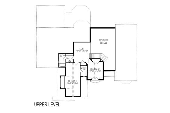 Floor Plan - Upper Floor for European House Plan #920-12 - 5 bed, 3.5 bath