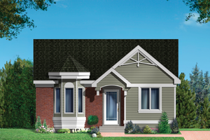 Country Exterior - Front Elevation Plan #25-4870