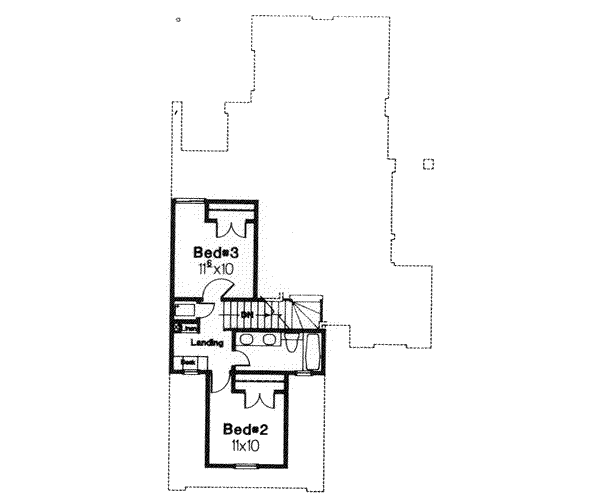 European Floor Plan - Upper Floor Plan #310-569