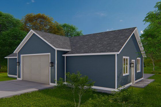 Exterior - Rear Elevation 2 for Farmhouse House Plan #1060-162, 0 bath