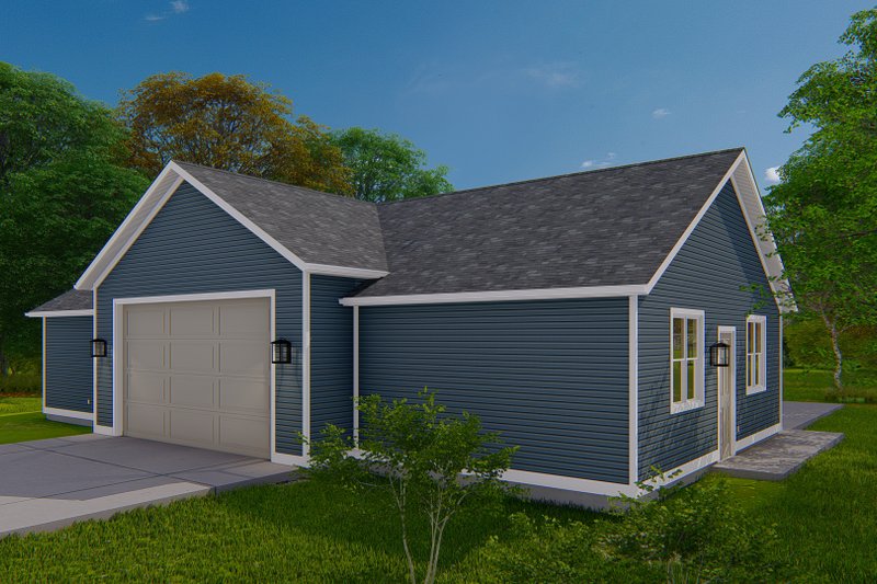 House Blueprint - Exterior - Rear Elevation 2 for Farmhouse House Plan #1060-162, 0 bath