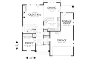 Craftsman Style House Plan - 3 Beds 2.5 Baths 2164 Sq/Ft Plan #48-109 
